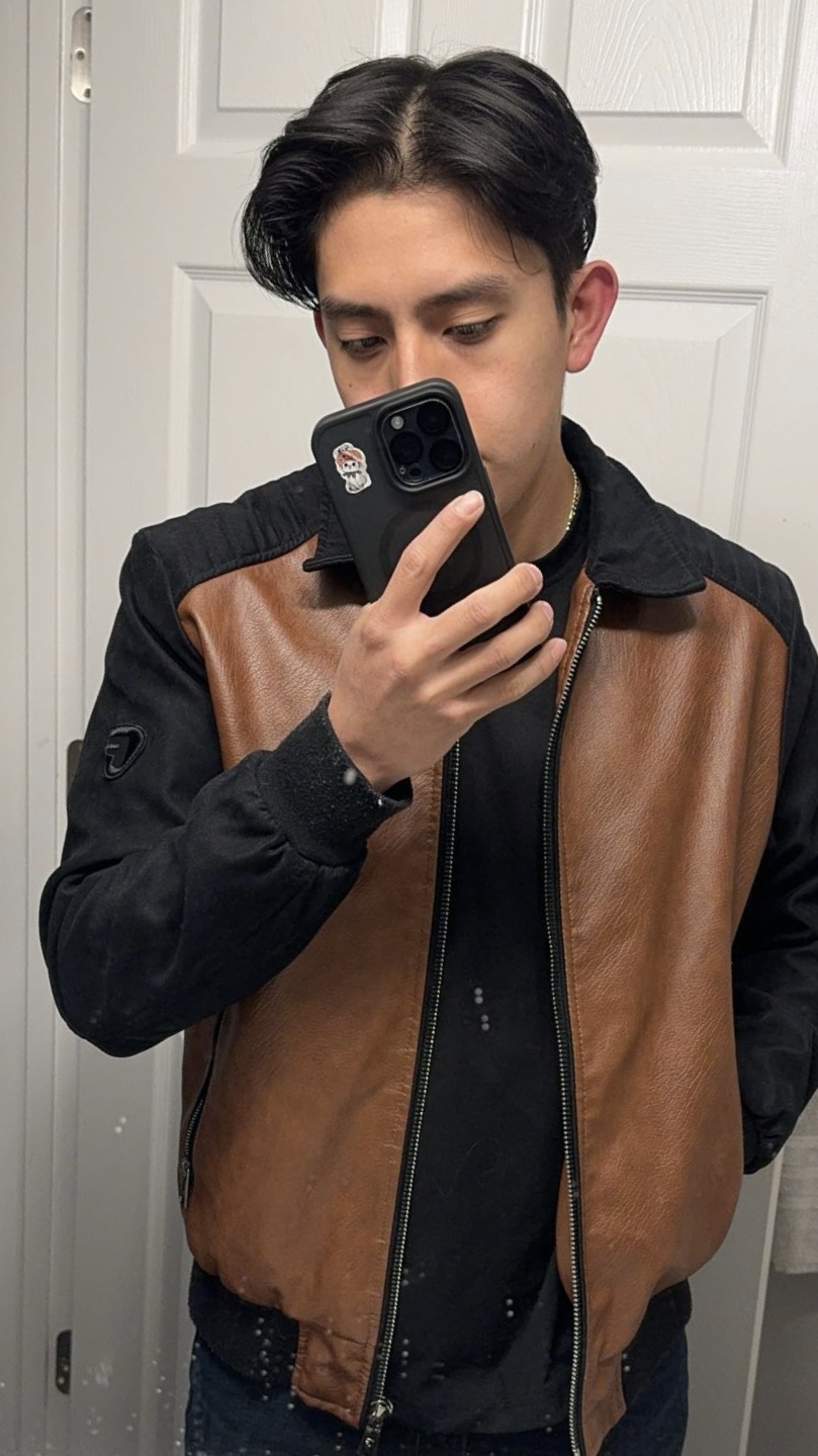 Me with leather jacket